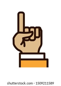 hand human isolated icon vector illustration