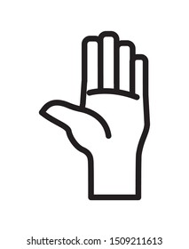 hand human isolated icon vector illustration