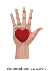 hand human up isolated icon vector illustration design
