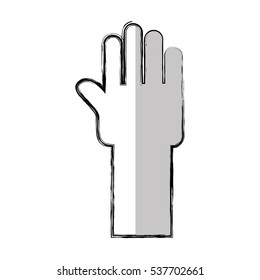 hand human up isolated icon vector illustration design