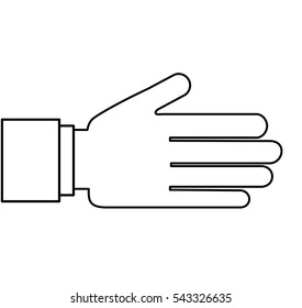 hand human up isolated icon vector illustration design