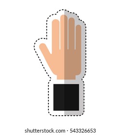 hand human up isolated icon vector illustration design