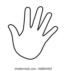 hand human isolated icon vector illustration design
