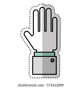 hand human isolated icon vector illustration design