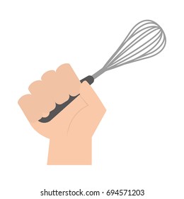 hand human with kitchen mixer handle