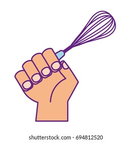 hand human with kitchen mixer handle