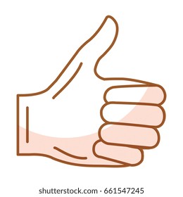 hand human with like gesture