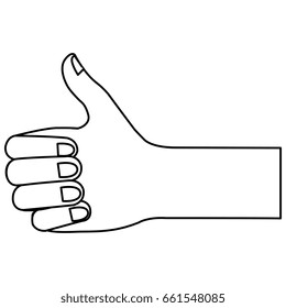 hand human with like gesture