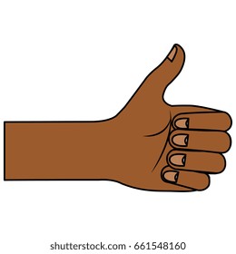 hand human with like gesture