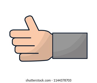 hand human like isolated icon