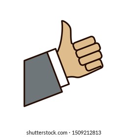 hand human like isolated icon vector illustration