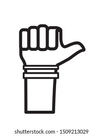 hand human like isolated icon vector illustration