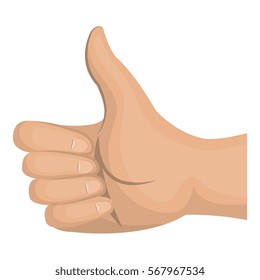 hand human like isolated icon