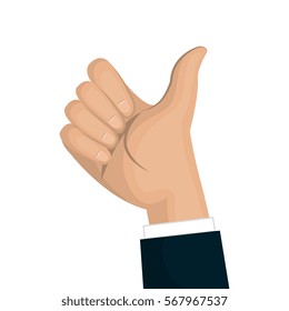 hand human like isolated icon