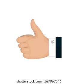 hand human like isolated icon