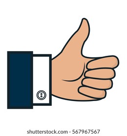 hand human like isolated icon