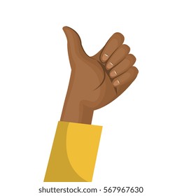 hand human like isolated icon
