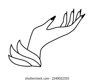 hand human line style icon