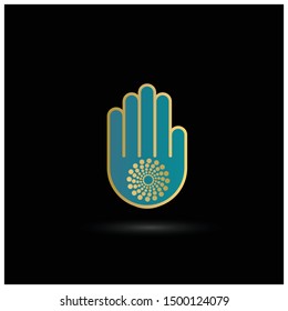 Hand Human Logo. Symbol & Icon Vector Template.