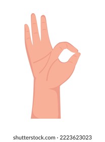 hand human ok signal icon