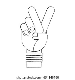 hand human peace and love symbol