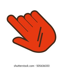 hand human pointer index vector illustration design