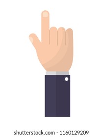 hand human pointing isolated icon