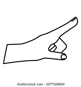 hand human pointing out isolated icon