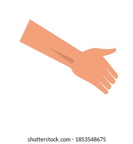 hand human position isolated icon vector illustration design