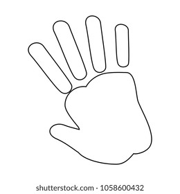 hand human print icon