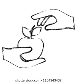 hand human protected with apple
