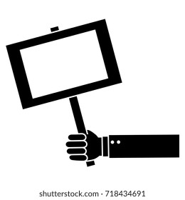 hand human with protest banner