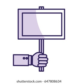 hand human with protest label