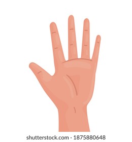 hand human protesting stop symbol vector illustration design