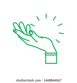 hand human receiving avatar character