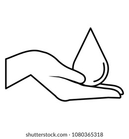 hand human receiving drop