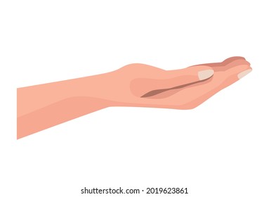 hand human receiving gesture icon