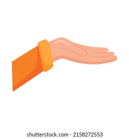 icono de gesto de recepción de mano humana