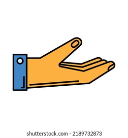 hand human receiving gesture icon