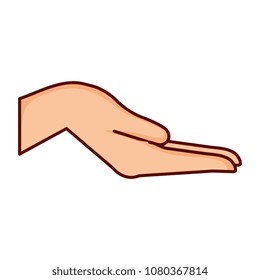 hand human receiving icon