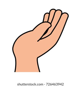 hand human receiving icon