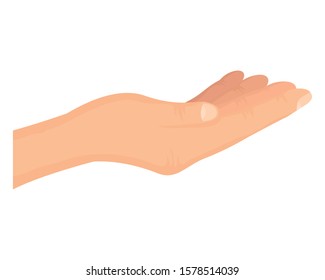 hand human receiving isolated icon vector illustration design