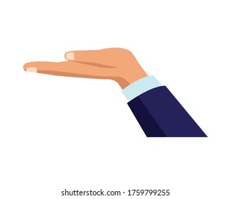 hand human receiving isolated icon vector illustration design