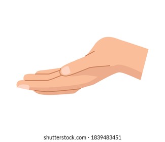 hand human receiving isolated icon vector illustration design
