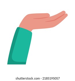 hand human receiving isolated icon