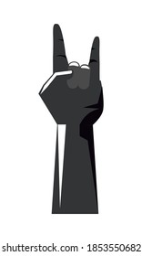 hand human rock and roll symbol vector illustration design