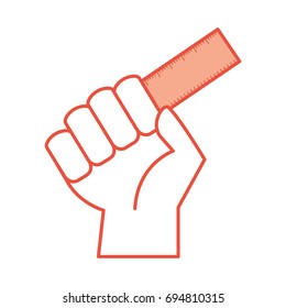 hand human with rule school