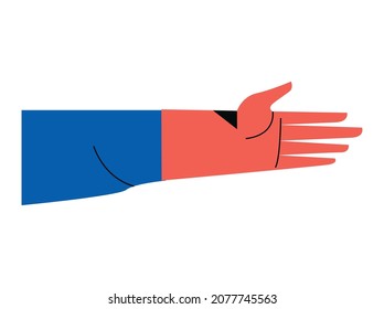 hand human saludating gesture icon