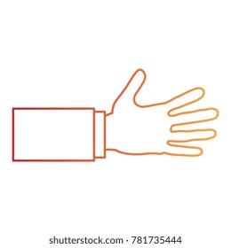 hand human shake isolated icon