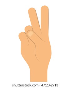 hand human sign isolated icon vector illustration design